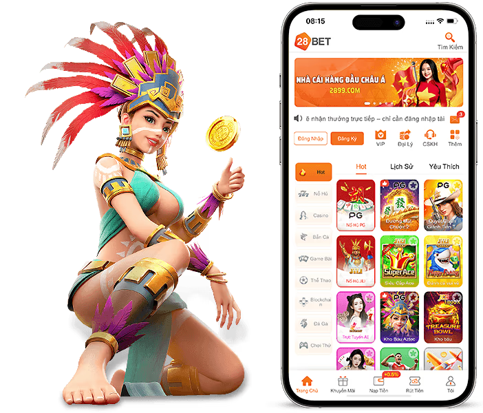 Giao diện ứng dụng 28BET
